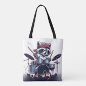 Raccoon Jam: De drums verslaan met Unstoppable Tote Bag (Achterkant)