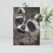 Raccoon-kaarten RSVP Kaartje (Staand voorkant)