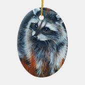 Raccoon Keramisch Ornament (Voorkant)