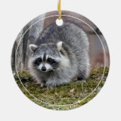 Raccoon Keramisch Ornament (Achterkant)