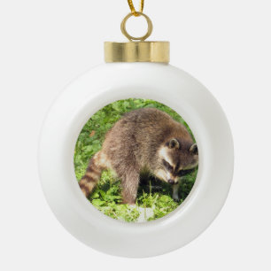 Raccoon Keramische Bal Ornament