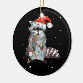 Raccoon kerstboom lampjes Pajama Racoon Lover Keramisch Ornament (Links)