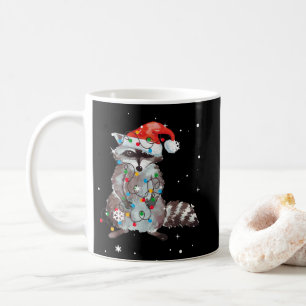 Raccoon kerstboom lampjes Pajama Racoon Lover Koffiemok
