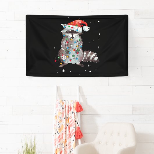 Raccoon kerstboom lampjes Pajama Racoon Lover Spandoek (Insitu)