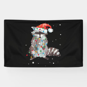Raccoon kerstboom lampjes Pajama Racoon Lover Spandoek