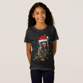 Raccoon kerstboom lampjes Pajama Racoon Lover T-shirt (Voorkant volledig)
