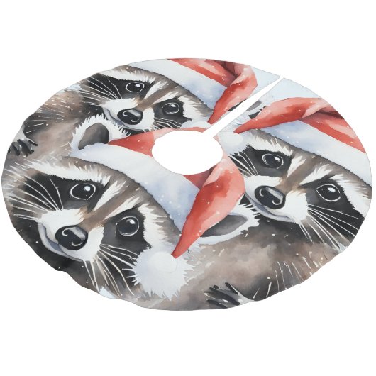 Raccoon Kerstmis Kerstboom Rok (Gekanteld)