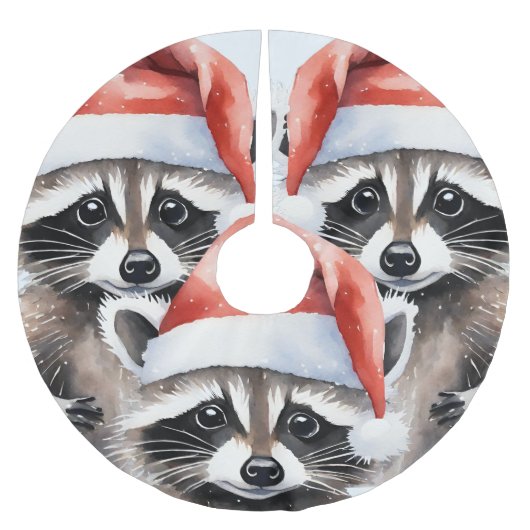 Raccoon Kerstmis Kerstboom Rok (Voorkant)