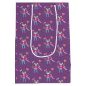 Raccoon kind paarse Valentijnsdag cadeautas (Achterkant)