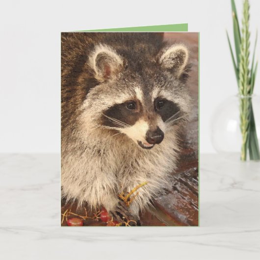 Raccoon Kit met grafische blanco notitiekaart (Voorkant)