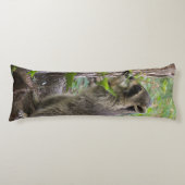 Raccoon-kussen. Lichaamskussen (Voorkant)