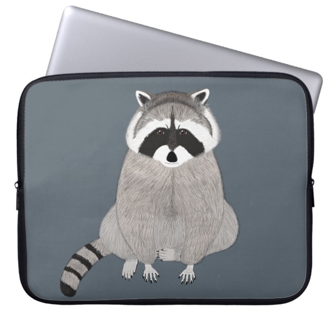 Raccoon laptophoes laptop sleeve (Voorkant)