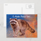 Raccoon-liefhebber Wildlife Art Briefkaart (Voorkant / Achterkant)