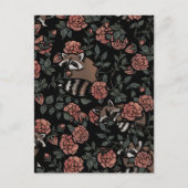 Raccoon liefhebbers schattige wasberen art een per briefkaart (Voorkant)