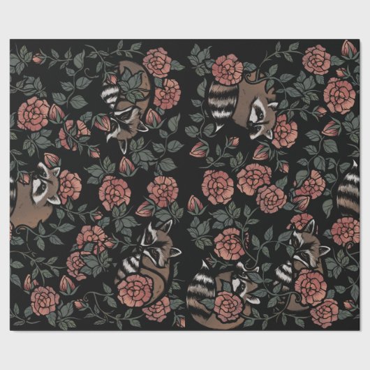 Raccoon liefhebbers schattige wasberen art een per cadeaupapier (Zoom)
