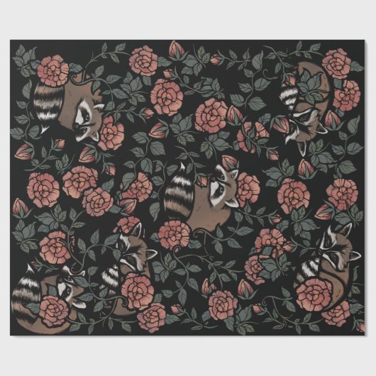 Raccoon liefhebbers schattige wasberen art een per cadeaupapier (Vlak)