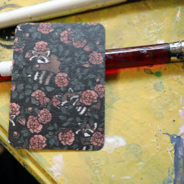 Raccoon liefhebbers schattige wasberen art een per visitekaartje