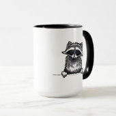 Raccoon Line Art Mok (Voorkant rechts)