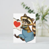  Raccoon Love Briefkaart (Staand voorkant)