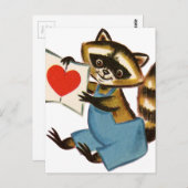  Raccoon Love Briefkaart (Voorkant / Achterkant)