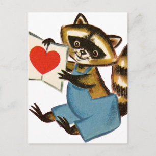 Raccoon Love Briefkaart
