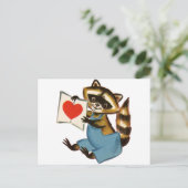  Raccoon Love Briefkaart (Staand voorkant)
