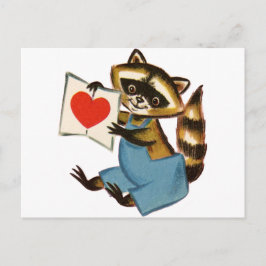  Raccoon Love Briefkaart
