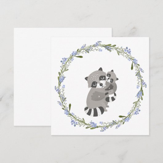 Raccoon Love Kaart (Voorkant / Achterkant)