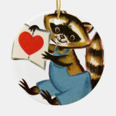 Raccoon Love Keramisch Ornament (Voorkant)
