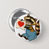  Raccoon Love Ronde Button 5,7 Cm (Voorkant /achterkant)