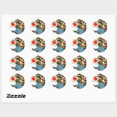 Raccoon Love Ronde Sticker (Vel)