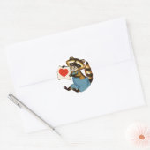 Raccoon Love Ronde Sticker (Envelop)