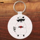 Raccoon Love Sleutelhanger (Voorkant)