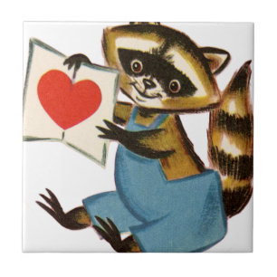  Raccoon Love Tegeltje