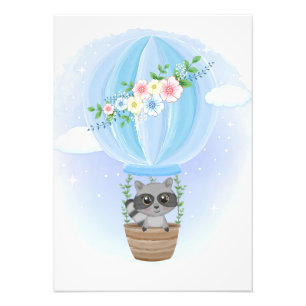 Raccoon Lover Cute Raccin met ventilator Foto Afdruk