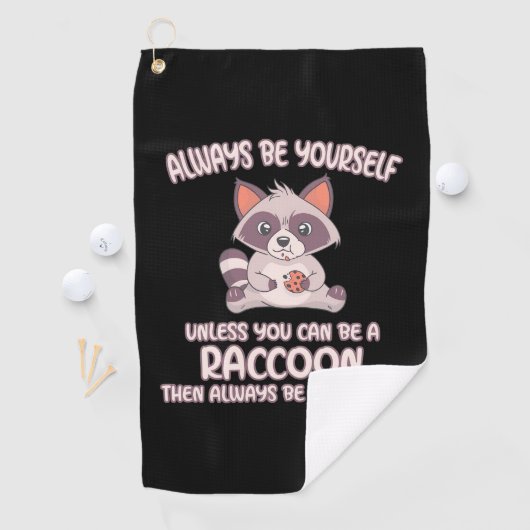 Raccoon Lover is altijd een Raccoon Golfhanddoek (Insitu)