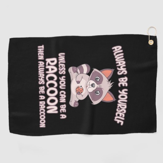 Raccoon Lover is altijd een Raccoon Golfhanddoek (Horizontaal)