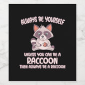 Raccoon Lover is altijd een Raccoon Wijn Etiket (Enkel label)