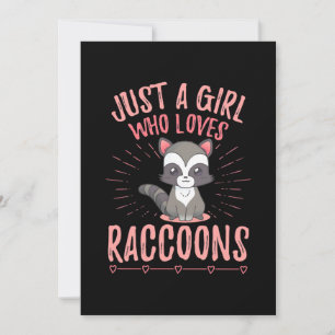 Raccoon Lover is gewoon een meisje dat van Raccoon Kaart