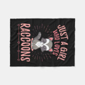 Raccoon Lover Just A Girl Who Loves Raccoon Fleece Deken (Voorkant (Horizontaal))