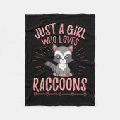 Raccoon Lover Just A Girl Who Loves Raccoon Fleece Deken (Voorkant)
