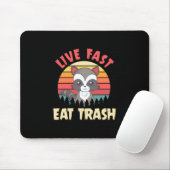 Raccoon Lover Live Fast Eat Trash Muismat (Met muis)