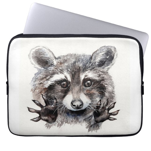 Raccoon Lover Lovely Baby Raccoon Laptop Sleeve (Voorkant)