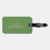 Raccoon lover monogram Waterverf Bagagelabel (Achterkant horizontaal)