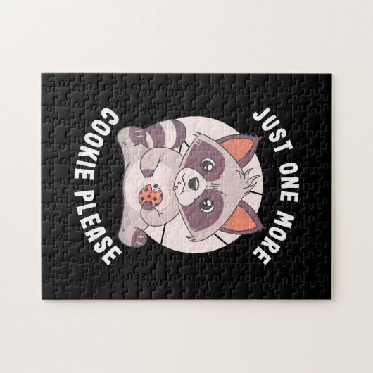 Raccoon Lover nog een koekje alstublieft Legpuzzel (Horizontaal)