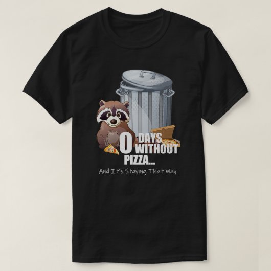 Raccoon Lover Pizza Funny Cute Trash Panda T-shirt (Design voorkant)