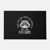 Raccoon Lover Raccoon voor Valentijnsdag Deurmat (Voorkant)