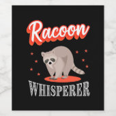 Raccoon Lover Raccoon Whisper Wijn Etiket (Enkel label)