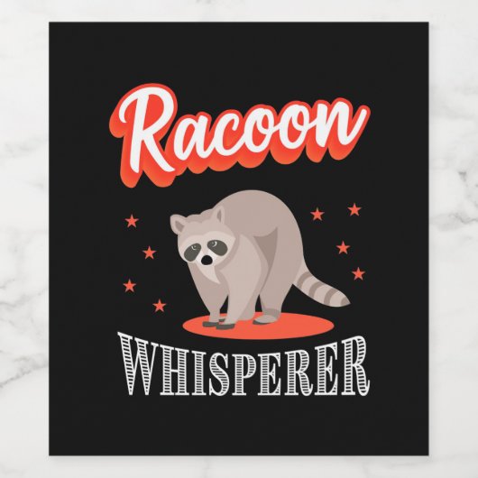 Raccoon Lover Raccoon Whisper Wijn Etiket (Enkel label)