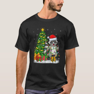 Raccoon Lover Xmas familie komt overeen met kerstm T-shirt